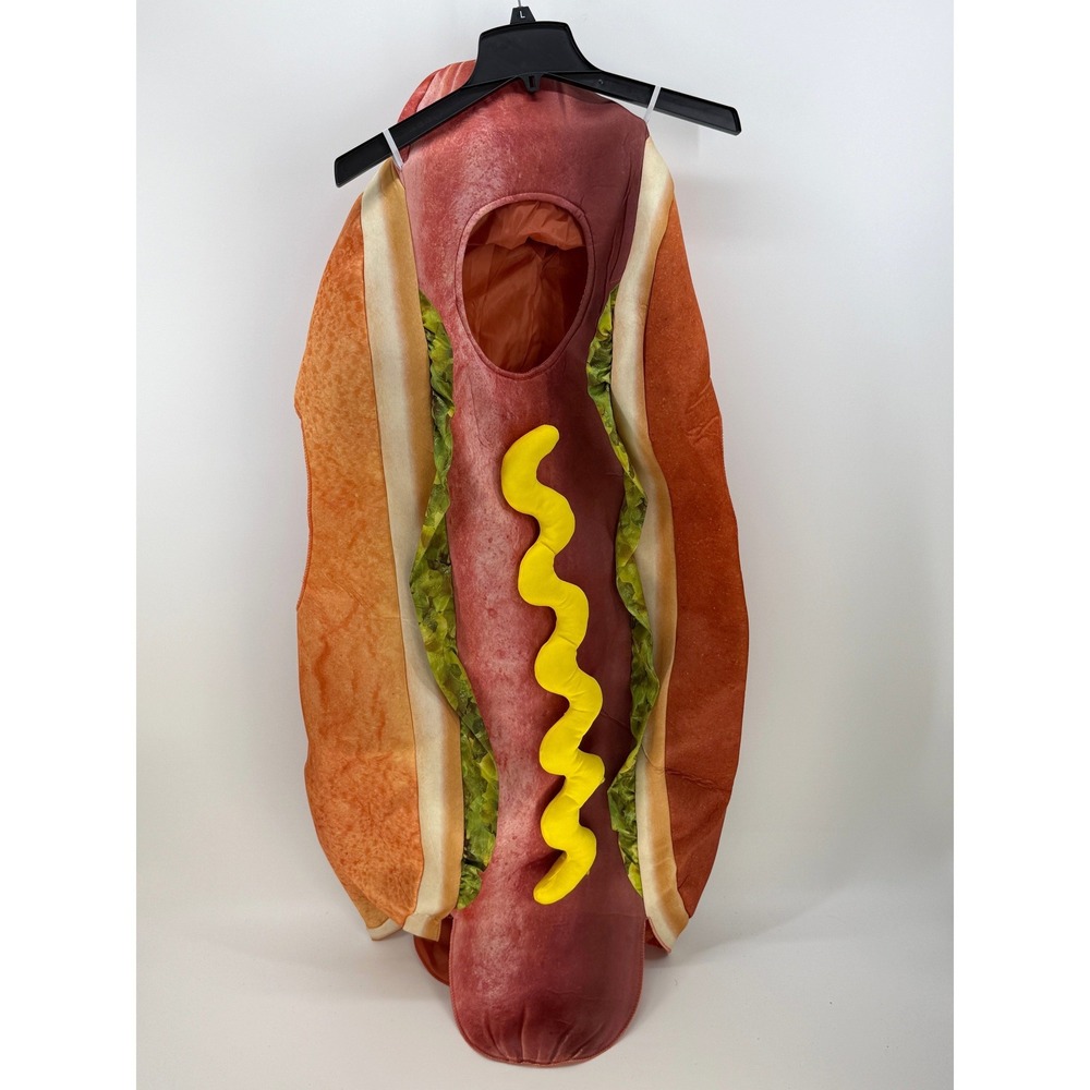 Hot Dog Costume Adult One Size Realistic Food Tunic Halloween Party Outfit